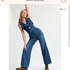 Alena Denim Jumpsuit Overalls Free People